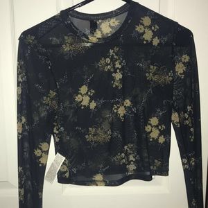 see through crop top